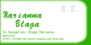 marianna blaga business card